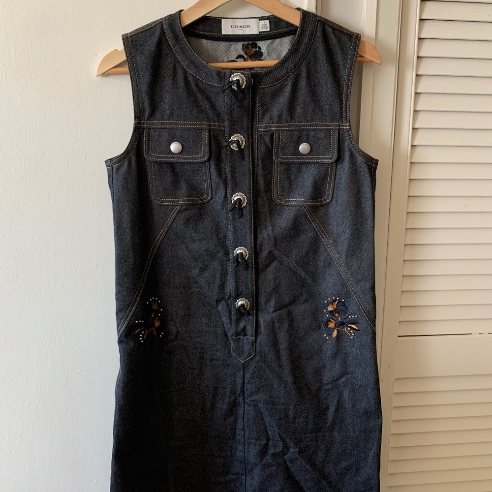 Coach Sleeveless Denim Dress Coach 1941 collection